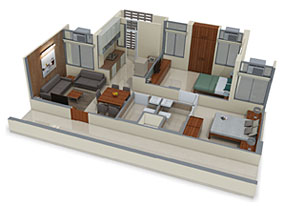 3 BHK - Type A
